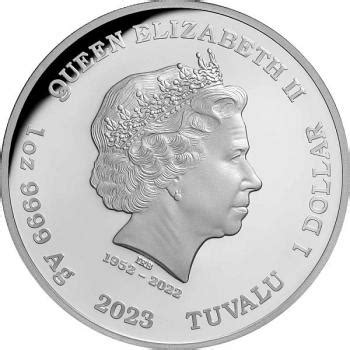 Tuvalu Aurora Borealis 1 Oz Silver 2023 PP Coloured Silber Farbig