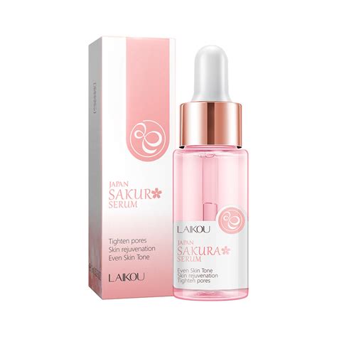 LAIKOU Natural Sakura Facial Serum Shrink Pores Remove Acne Moisturize