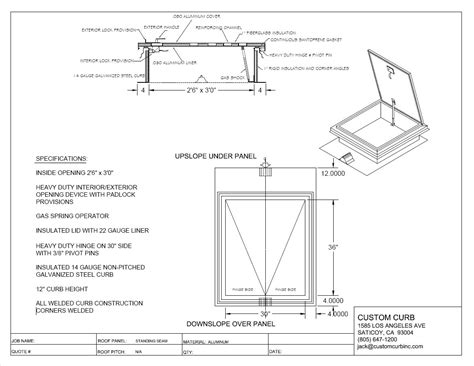 Metal Building Roof & Equipment Hatches - Custom Curb, Inc.