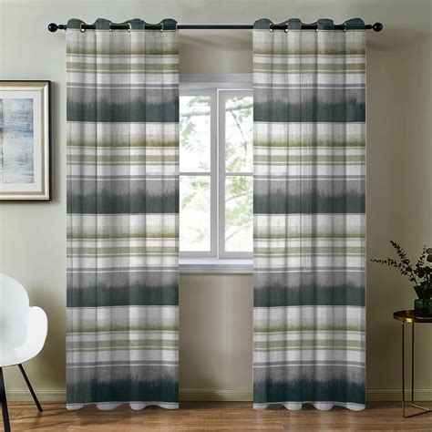 Orta Green Linen Sheer Curtain