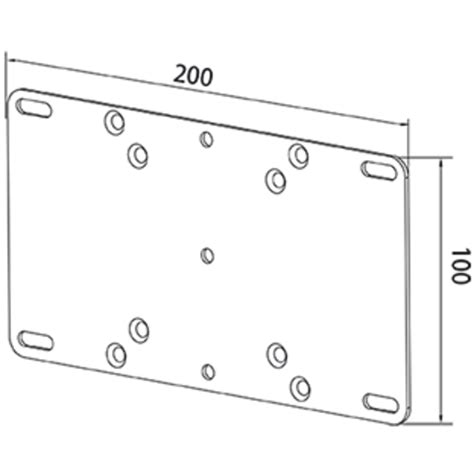 VESA 75x75 of 100x100 naar VESA 100x200 - Beugels en Meer