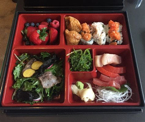 I Ate Bento Box With Sashimi Rolls Torched Wagyu Beef Salad