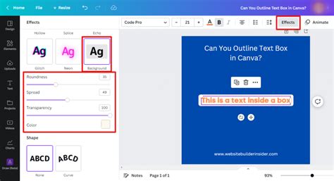 Can You Outline Text Box In Canva Websitebuilderinsider