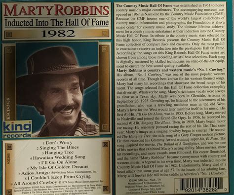 Cd Marty Robbins Inducted Into The Hall Of Fame 1982 Rockabillyshop