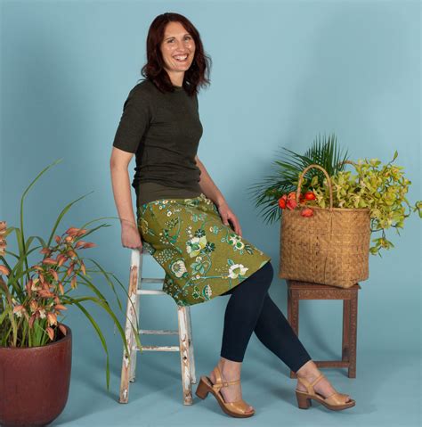 Green Fruits On The Vine Aline Skirt Sheesh