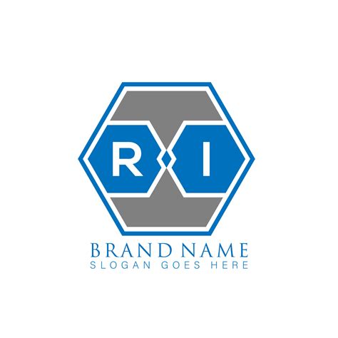 RI creative minimalist polygon letter logo. RI Unique modern flat ...