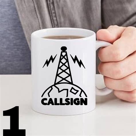 Personalized Antenna Callsign Ham Radio Mug Gift For Amateur Radio