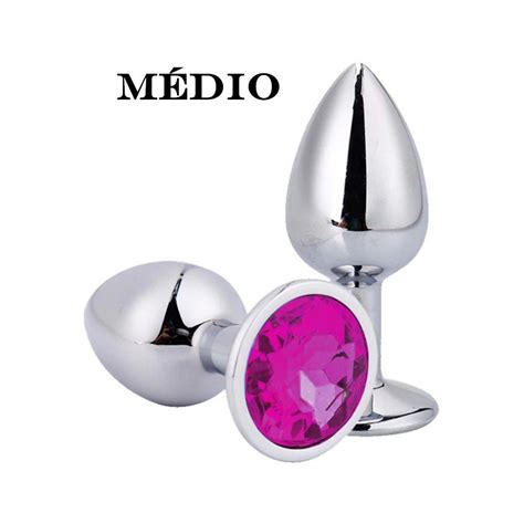Plug Anal Jóia tamanho médio de metal Loja Spicy Sex Shop Alvorada