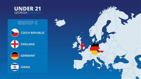 Mapa da Europa mapas marcados dos países participantes do grupo C