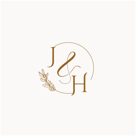 Jh Initial Wedding Monogram Logo 10255530 Vector Art At Vecteezy