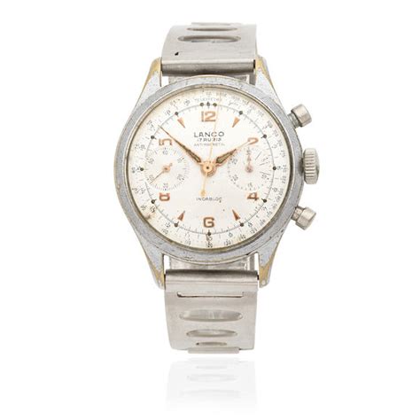 Bonhams Lanco A Chrome Plated Manual Wind Chronograph Bracelet Watch