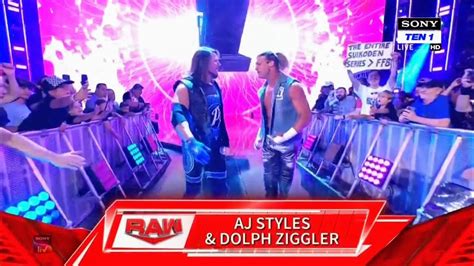 AJ Styles And Dolph Ziggler Entrance Raw July 25 2022 YouTube