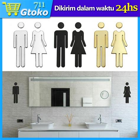 Jual Stiker Sign Board Akrilik Toilet Pria Wanita Akrilik Sign Men