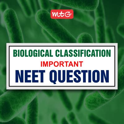 Biological Classification Neet Questions And Answers