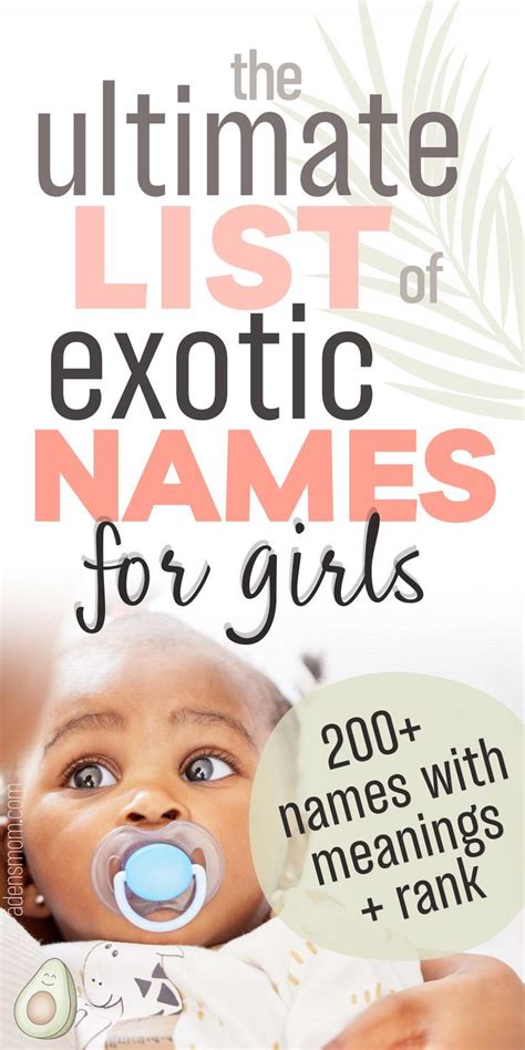 200 Exotic Girl Names That Are Truly Stunning 2024 Artofit