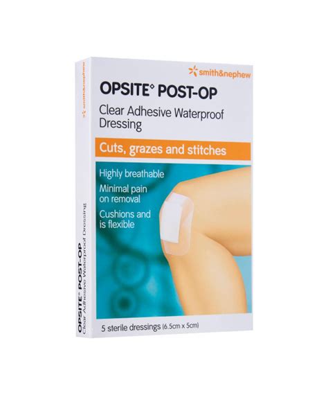 Smith And Nephew Opsite Post Op Clear Adhesive Waterproof Dressings