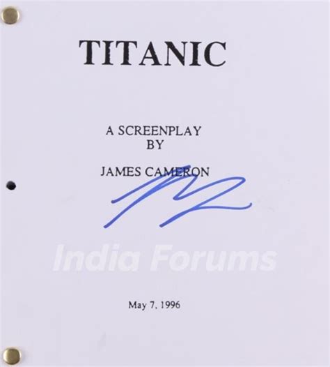 Leonardo DiCaprio Signed Titanic Script Photo