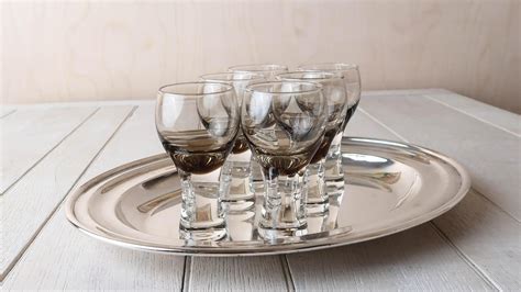 Set Of 6 Midcentury Drinking Glasses Scotland C1970 For Sale At 1stdibs