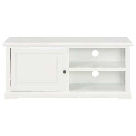 LEX Meuble TV Blanc 90 X 30 X 40 Cm Bois Qqmora AZN79838