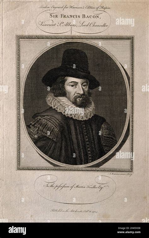 Francis Bacon Viscount St Albans Line Engraving By A Bannerman 1784