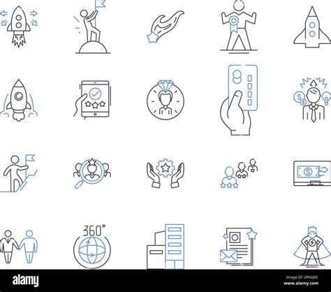 Success And Income Outline Icons Collection Income Success
