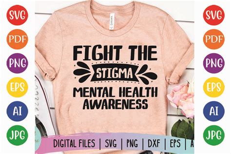 Fight The Stigma Mental Health Awareness Graphic By Funny Svg Store