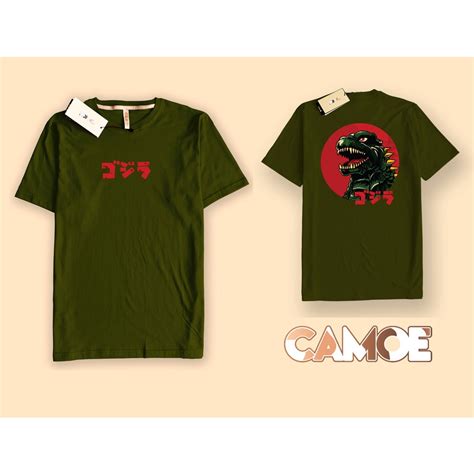 Jual Kaos Tshirt Sisi Camoe Godzilla Kaiju Kanji Japan Shopee Indonesia