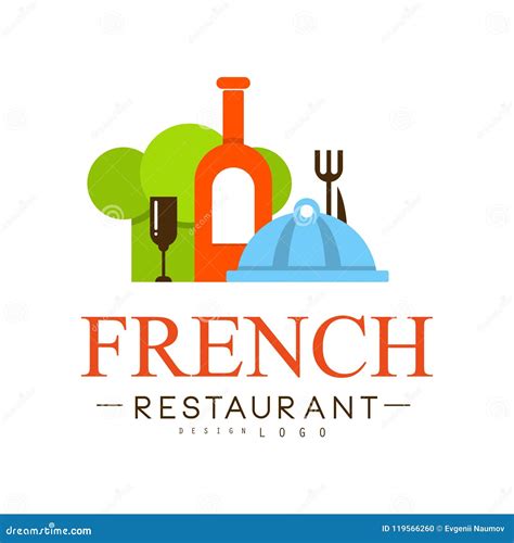 French Restaurant Logo Design Authentic Traditional Continental Food