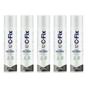 Kit 5 Tintas Spray Branco Brilhante Uso Geral 400ml C Fix Leroy Merlin