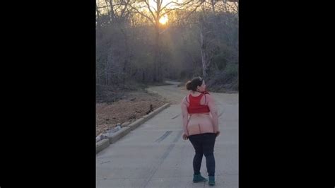 BBW Flashing Tits And Ass On Dirt Road Pornhub