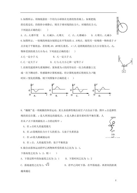 四川省棠湖中学2018 2019学年高一物理上学期期末模拟考试试题