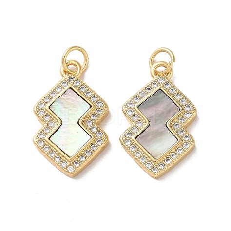 Brass Micro Pave Cubic Zirconia Pendants Beadpark