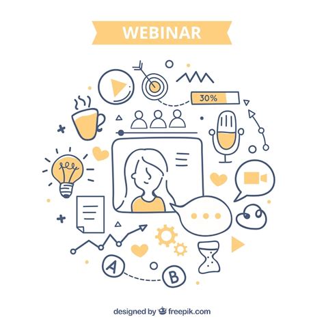 Free Vector Creative Webinar Design