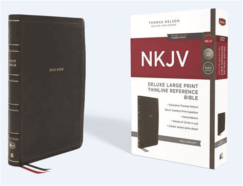 NKJV Deluxe Thinline Reference Bible Large Print Red Letter Edition