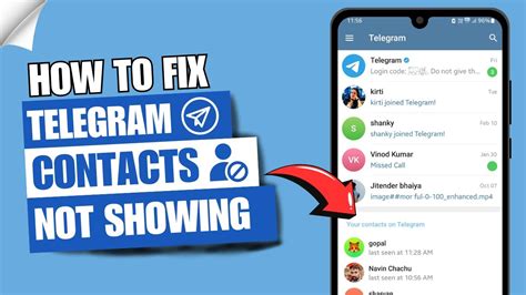 How To Fix Telegram Not Showing Contacts See Contact Number In