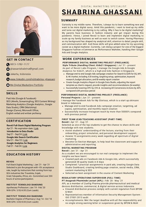 Contoh Cv Digital Marketing Homecare24