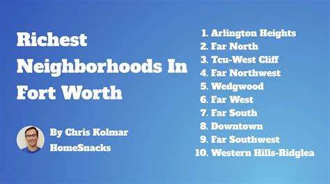 5 Richest Neighborhoods In Fort Worth, TX [2024] | HomeSnacks