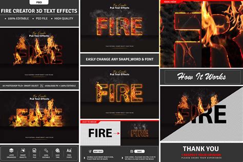 Photoshop Action Photoshop Fire Text Effect