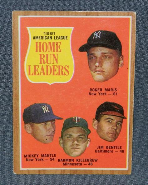 Topps Home Run Leaders Mickey Mantle Roger Maris Mi