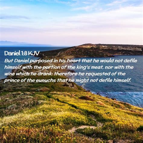 Daniel 1:8 KJV Bible Verse Images