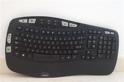 Logitech K Ergonomic Full Size Membrane Wireless Keyboard Black