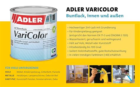 ADLER Varicolor 2in1 Acryl Buntlack für Innen und Außen 375 ml