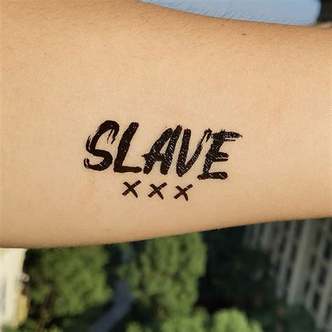 Slave Temporary Tattoo Sissy Lux