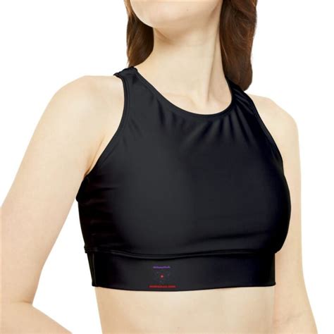 High Neck Crop Bikini Top AOP MISTERCLAB