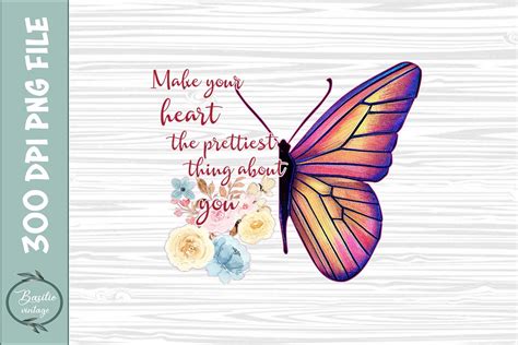 Floral Butterfly Sublimation Quotes Graphic By Basiliovintage · Creative Fabrica