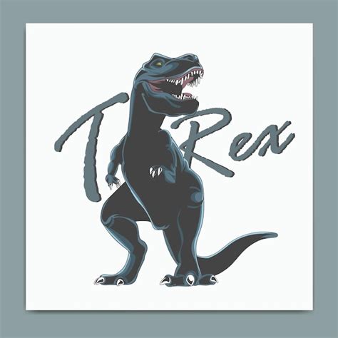 Tyrannosaurus Rex Vector Illustratie Cartoon Premium Vector