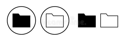 Folder Icon Vector Document Folder Icon Stock Vector Illustration Of