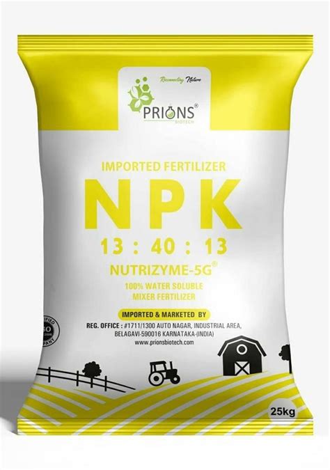 Bio Tech Grade Packaging Size Kg Npk Water Soluble For