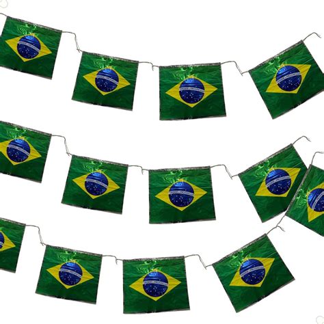 Metros Varal Bandeira Brasil Copa Do Mundo Dupla Face Loja Do