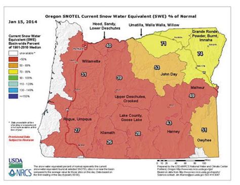 Oregon Cascades snowpack facing drought